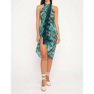 NEW AISHA amazonia pareo in teal jewel